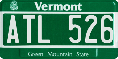 VT license plate ATL526