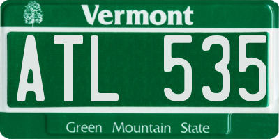 VT license plate ATL535
