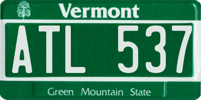VT license plate ATL537