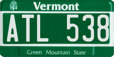 VT license plate ATL538