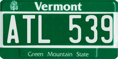 VT license plate ATL539