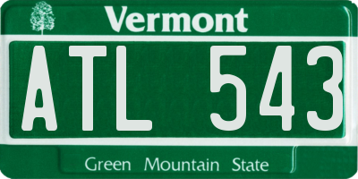 VT license plate ATL543