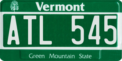 VT license plate ATL545