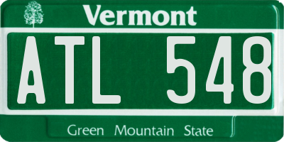VT license plate ATL548