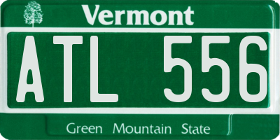 VT license plate ATL556