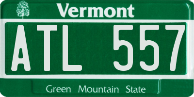 VT license plate ATL557