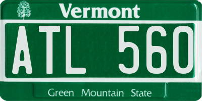 VT license plate ATL560