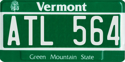 VT license plate ATL564