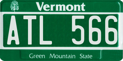 VT license plate ATL566