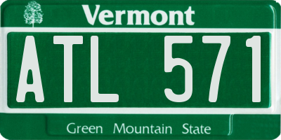 VT license plate ATL571