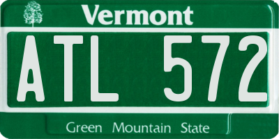 VT license plate ATL572