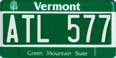 VT license plate ATL577