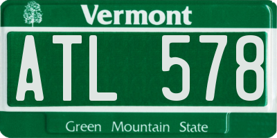 VT license plate ATL578