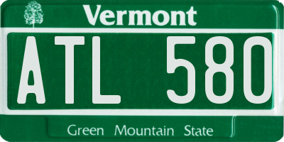 VT license plate ATL580
