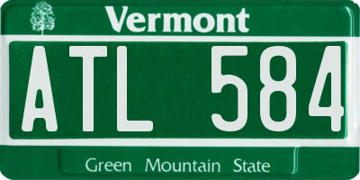 VT license plate ATL584