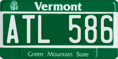 VT license plate ATL586