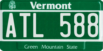 VT license plate ATL588
