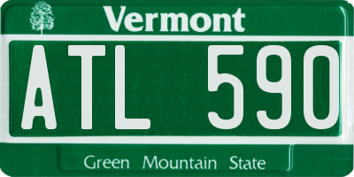 VT license plate ATL590
