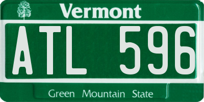 VT license plate ATL596