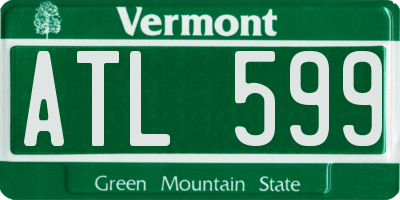 VT license plate ATL599