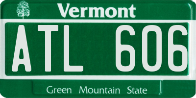 VT license plate ATL606