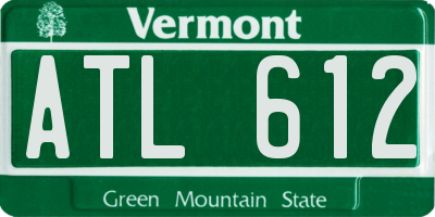 VT license plate ATL612