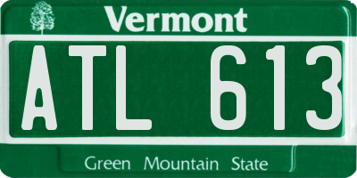 VT license plate ATL613