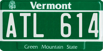 VT license plate ATL614