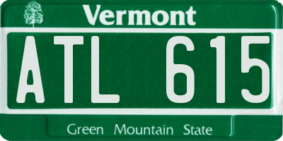 VT license plate ATL615
