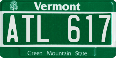 VT license plate ATL617
