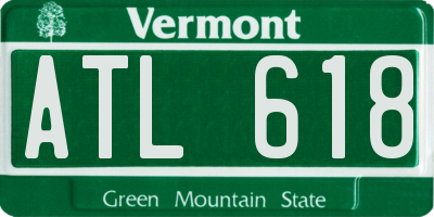 VT license plate ATL618