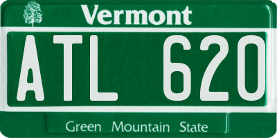 VT license plate ATL620