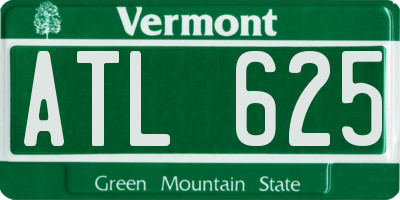 VT license plate ATL625