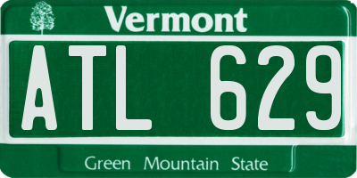 VT license plate ATL629