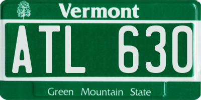VT license plate ATL630