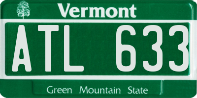 VT license plate ATL633