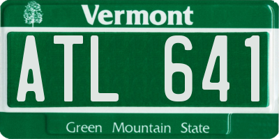 VT license plate ATL641