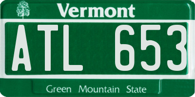 VT license plate ATL653
