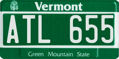 VT license plate ATL655