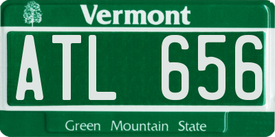 VT license plate ATL656