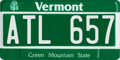 VT license plate ATL657