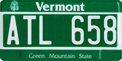 VT license plate ATL658