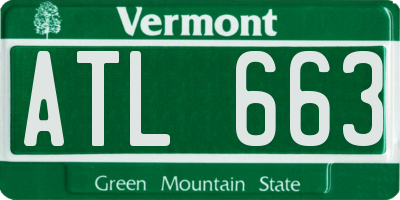 VT license plate ATL663