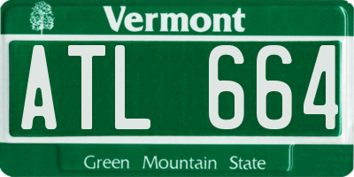 VT license plate ATL664