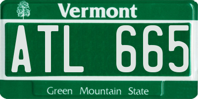 VT license plate ATL665