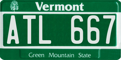 VT license plate ATL667
