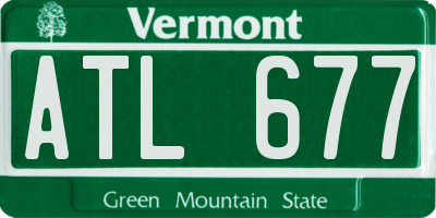 VT license plate ATL677