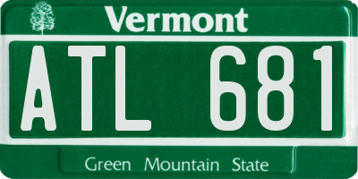 VT license plate ATL681