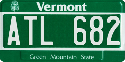 VT license plate ATL682