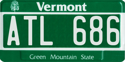 VT license plate ATL686